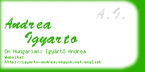 andrea igyarto business card