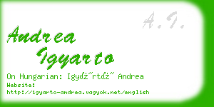 andrea igyarto business card